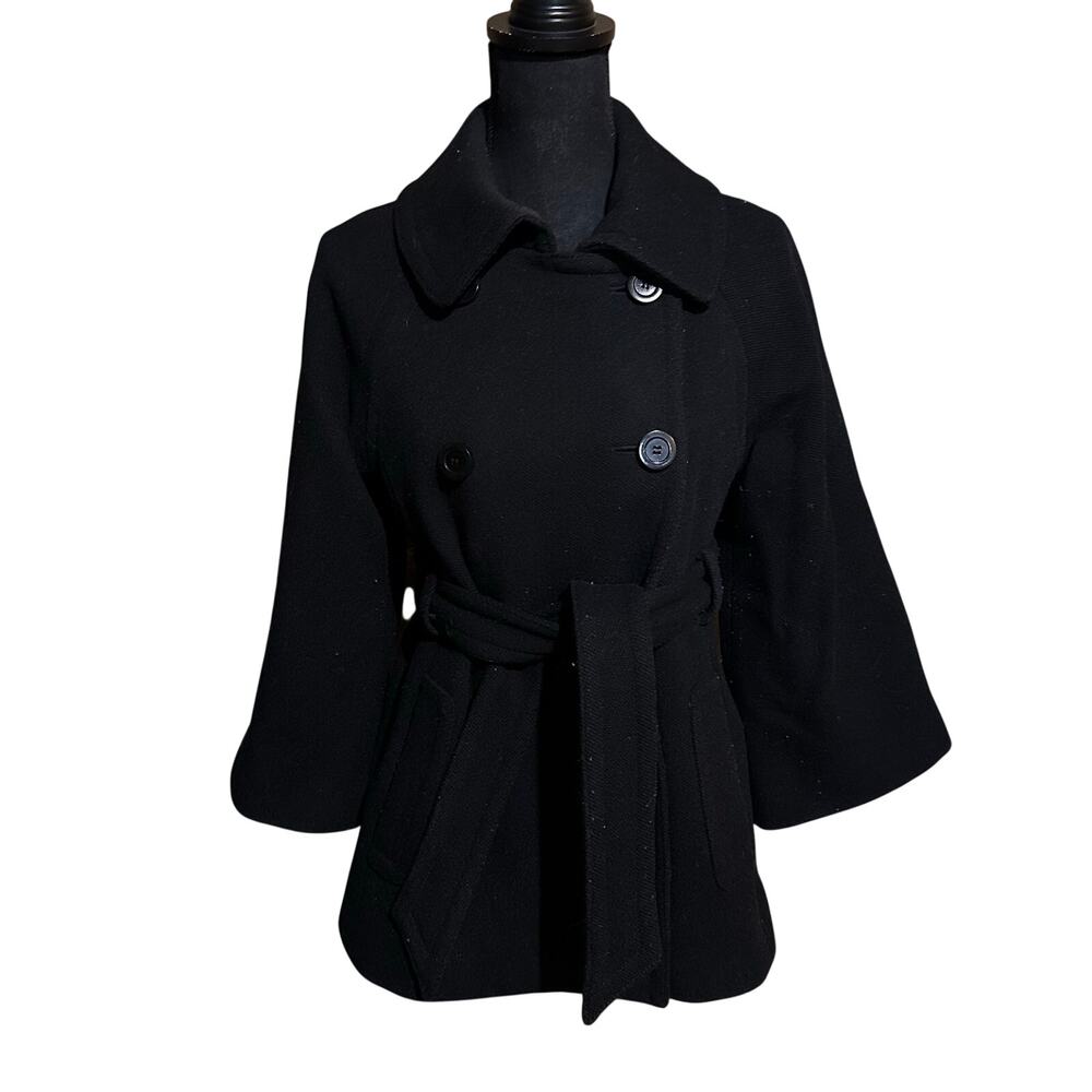 J. Crew Black Classic Winter Wool Pea Coat Women's Size 6